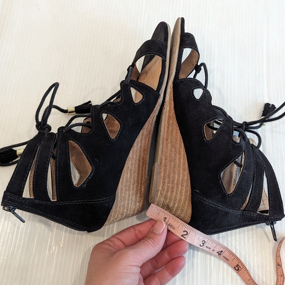 REPORT women's black lace-up gladiator sandals size 7.5 - Picture 3 of 11